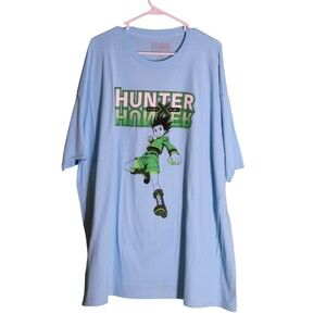 Hunter X Hunter Gon Freecss Light‎ Blue Green T Shirt Men's 3XL NWOT